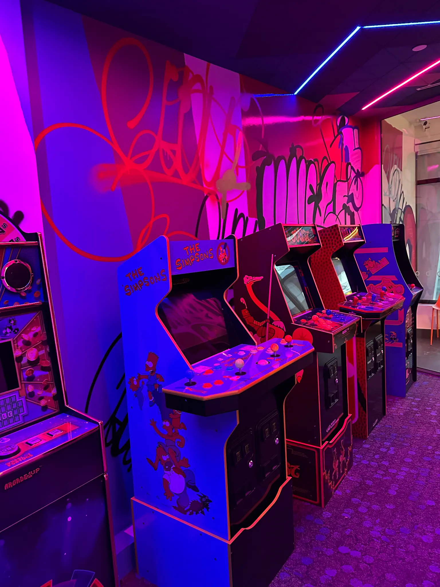The Simpsons and classic arcade cabinets
