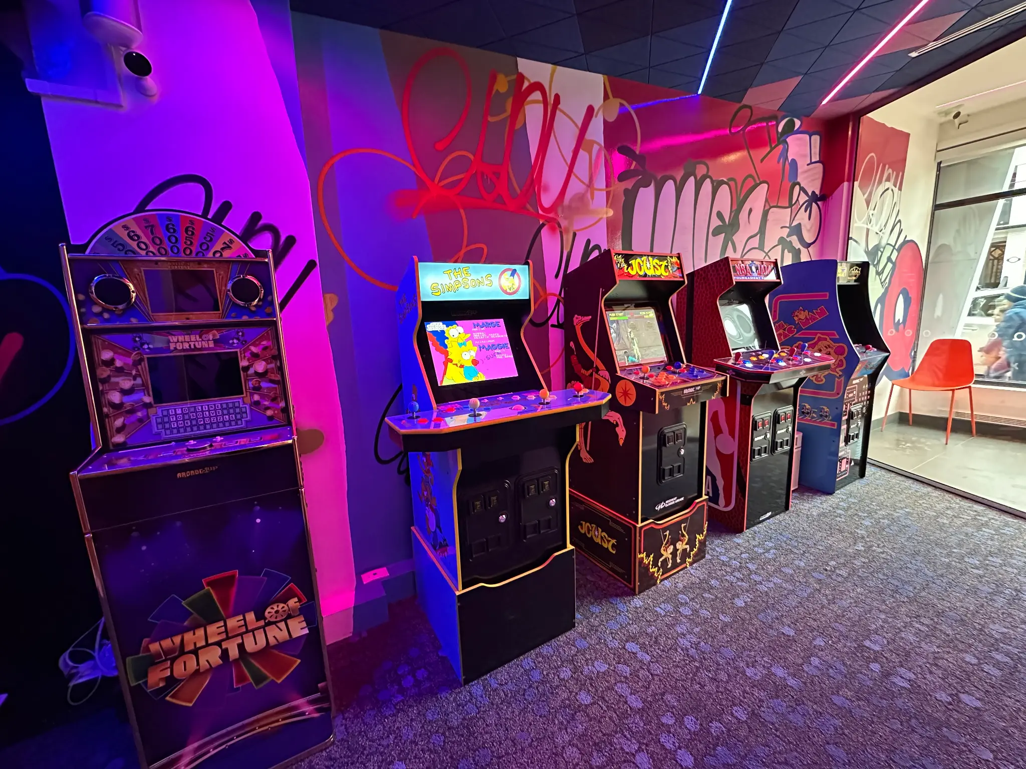 Full view of all arcade cabinets